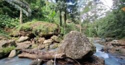 Dijual tanah view air terjun dan los sungai berbatu murah