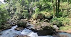 Dijual tanah view air terjun dan los sungai berbatu murah