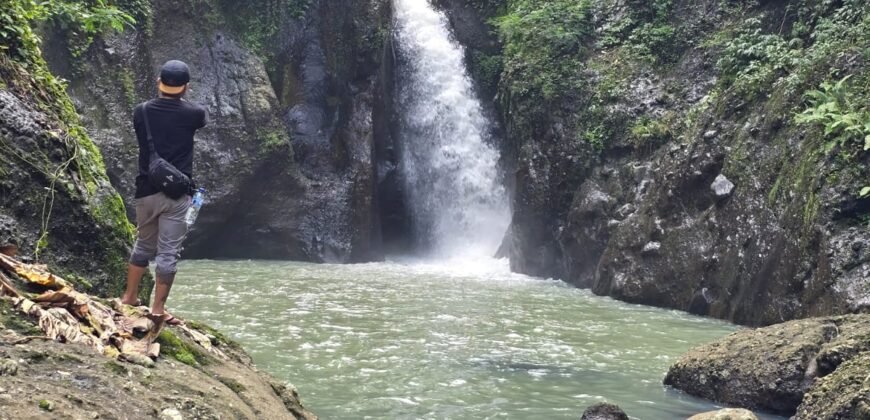 Dijual tanah view air terjun dan los sungai berbatu murah