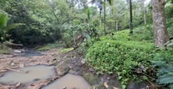 Tanah kebun sangat langka view air terjun dan los sungai