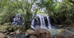 Tanah kebun sangat langka view air terjun dan los sungai