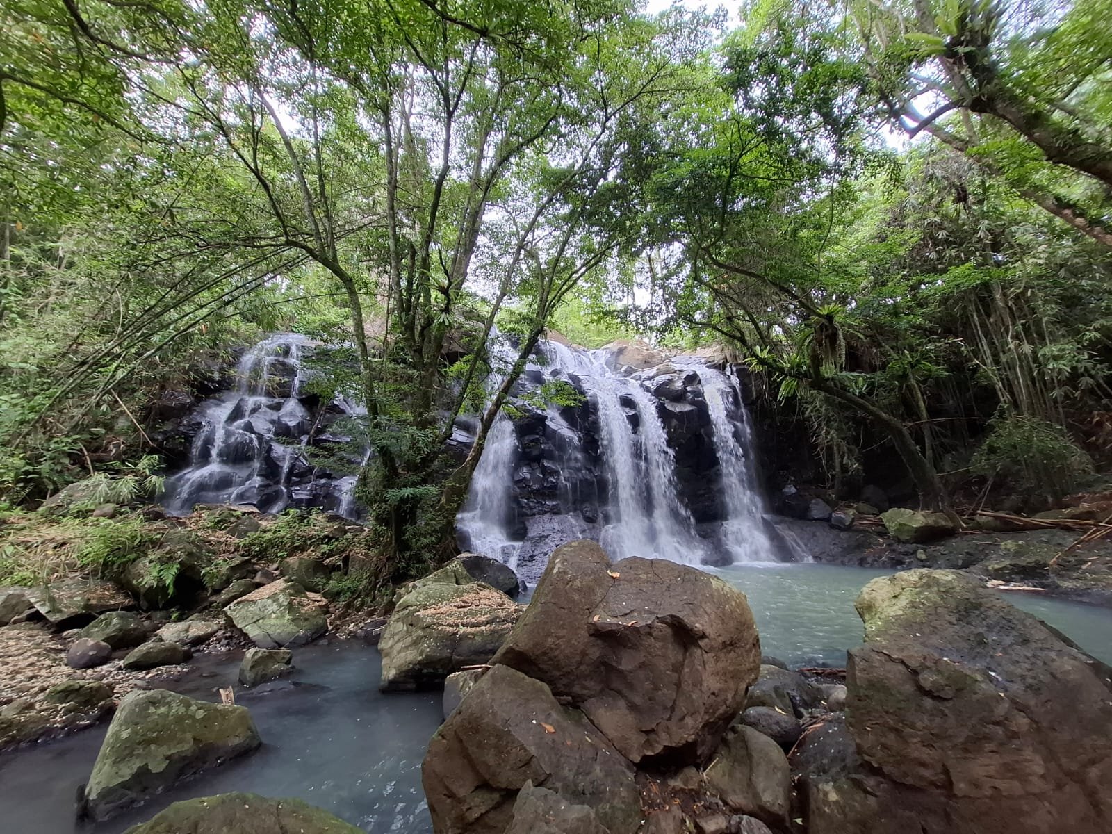 Tanah kebun sangat langka view air terjun dan los sungai
