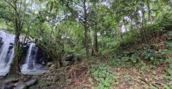 Tanah kebun sangat langka view air terjun dan los sungai