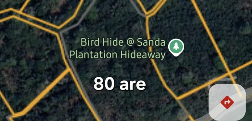 Tanah kebun los sungai, dengan view sawah dan gunung