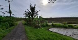 Tanah dengan view sawah dan sunset
